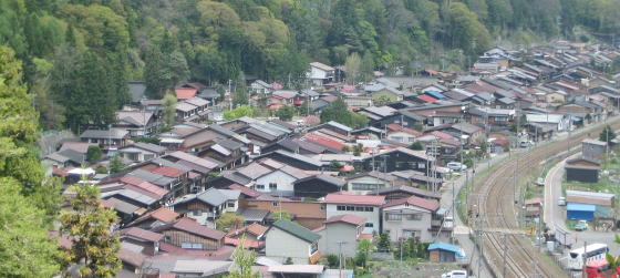 奈良井宿俯瞰