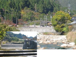 堰堤と尾又橋