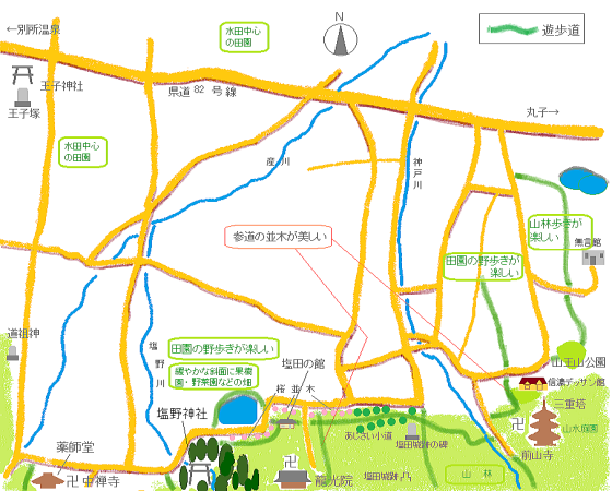 山麓散策絵地図